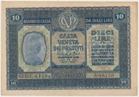 Olaszország/Velence/osztrák-magyar megszállás 1918. 10L T:II- Italy/Venice/Austrian-Hungarian occupation 1918. 10 Lire C:VF