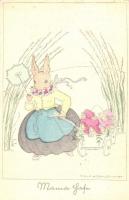 Easter, rabbit with eggs, WEAG Nr. 11. s: Mela Koehler (EK)