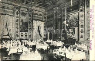 Orvieto, Grand Hotel Belle Arti, Salle a manger / dining room interior