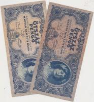 1945. 500P (2x) egyik orosz "P" betű helyett magyar "N" T:III