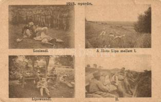 1915 nyarán, Lonienál, Zlota Lipa mellett, Lipowcenél / WWI Hungarian military, soldiers (EB)