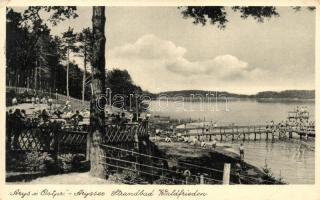 Orzysz, Ary i. Ostpr.; Aryssee Strandbad Waldfrieden / beach (EK)