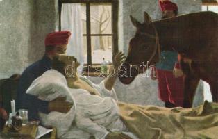 2 db RÉGI motívumlap vegyes minőségben; katonai / 2 old motive cards in mixed quality; military