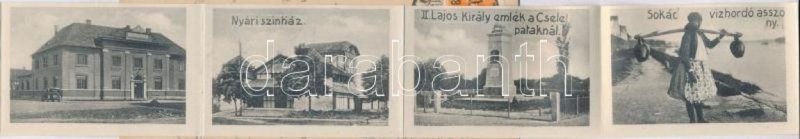 Mohács, városháza, leporellocard (Rb)