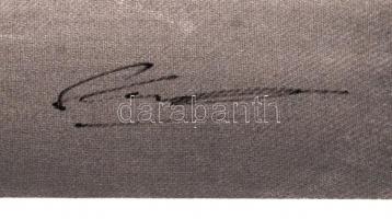 Olvashatatlan jelzéssel: A templom szigete. Vegyes technika, vászon, jelzett, 22x30 cm