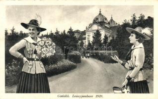 1939 Gödöllő, Leány jamboree, cserkész lányok / Scout girls So. Stpl s: K. Savely D. (EK)