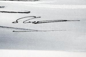 Olvashatatlan jelzéssel: Szürkületben. Vegyes technika, vászon, jelzett, 22x30 cm