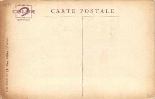 Officier Serbe. Visé Paris No. 52. Nos Alliés (2. Serie) / Serbian officer, art postcard  s: Emil Du...