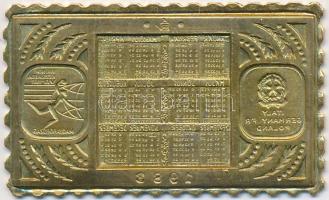 1983. "Naptár / Kézilabda" fém (22,5x37,5mm) T:2 (exPP)