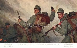 K.u.K. Infanterie-Regiment Edler von Pokorny Nr. 25. / K.u.K. soldiers, battle scene s: Hans Larwin