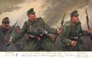 K.u.K. Infanterie-Regiment Freiherr von Kray Nr. 67 / K.u.K. soldiers, battle scene s: Hans Larwin