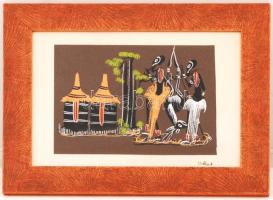 Ballard jelzéssel: Afrika, paszpartuban, üvegezett keretben, 16x22cm