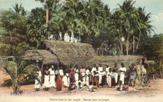 Native huts in the jungle, South African folklore