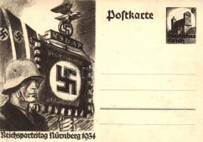 1934 Reichsparteitag Nürnberg / Nazi Party rally in Nürnberg, swastika, German soldier, propaganda 6 Ga. (fl)