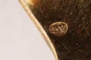 6 db-os Budapest ezüst(Ag) kávékanál készlet a Parlament képével díszítve, jelzett, 87,3 g