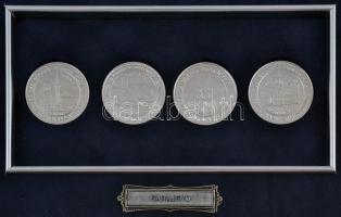 Bosznia-Hercegovina 2013. 4db klf Szarajevó Ag emlékérem díszkeretben tanúsítvánnyal, "Gazi Hus...