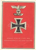 1939 Spange zum ek I von 1914; Eisernes Kreuz I. Klasse von 1939 / WWII German Nazi First Class Iron Cross of 1939; Clasp for the first Iron Cross 1914 (fa)