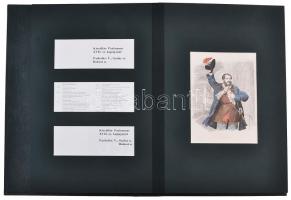 Kossuth Lajost ábrázoló és az 1848-1849-es forradalom és szabadságharc kapcsán kiadott érme, bankjeg...