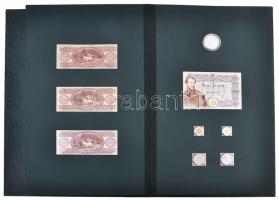 Kossuth Lajost ábrázoló és az 1848-1849-es forradalom és szabadságharc kapcsán kiadott érme, bankjeg...