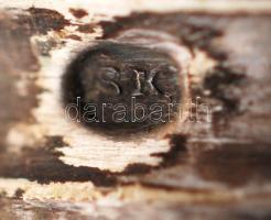 Ezüstnyelű (Ag) szervírozó készlet, jelzett, 4 db, br: 198 g