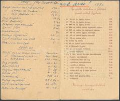 cca 1930 Szeged Wagner F. A. fehérnemű üzlet árjegyzéket tartalmazó levelezőlap, ráírásokkal