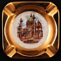 3 db porcelán tálka: virágmintás Zsolnay tálka, kézzel festett, jelzett, hibátlan, 11×7 cm + Balaton...