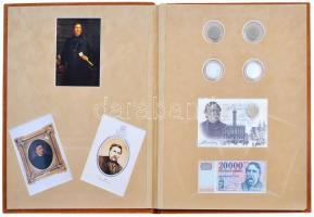 Deák Ferences ábrázoló és születésének 200. évfordulója kapcsán kiadott érme, bankjegy, bélyeg, bély...