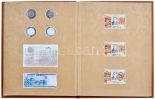 Deák Ferences ábrázoló és születésének 200. évfordulója kapcsán kiadott érme, bankjegy, bélyeg, bély...