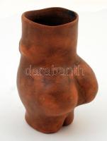 Egzotikus kerámia tárgyak, női testet formáló váza, m: 13 cm, falra akasztható maszk, h: 30 cm