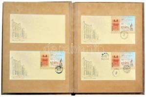 2002. Százéves az Országház: exkluzív, egyedi készítésű gyűjtemény. Igényes, zománcozott címerrel dí...