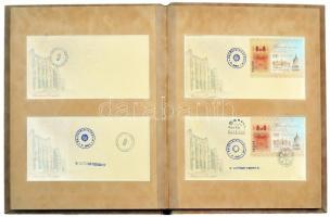 2002. Százéves az Országház: exkluzív, egyedi készítésű gyűjtemény. Igényes, zománcozott címerrel dí...