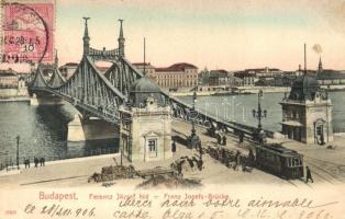 Budapest, Ferencz József híd, villamos