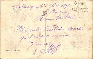 Thessaloniki, Salonique; Pendant le démontage du Zeppelin / wrecked Zeppelin airship