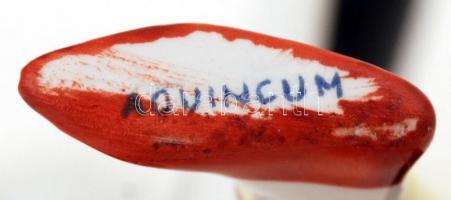 Aquincumi porcelán zenélő bohóc, kézzel festett, hibátlan, jelzett, m: 22 cm