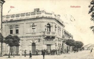 Dés, Voith palota, Frank J. Mózes (Drucker Mór és fia) és ifj. Pruner Sándor üzlete / palace, shops (Rb)