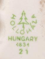 Hollóházi porcelán snauzer, apró karcolással, jelzett, m: 17 cm