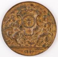 1891. "A Nagyszombati Gazdasági Egyesülete - Az Érdemnek - 1891" aranyozott Br emlékérem. ...