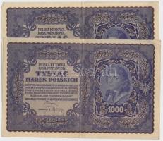 Lengyelország 1919. 1000M T:II-,III Poland 1919. 1000 Marek C:VF,F