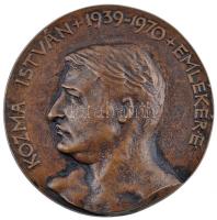 DN Kozma István 1939-1970 emlékére egyoldalas öntött Br plakett a kétszeres olimpiai bajnok birkózó emlékére (92mm) T:2