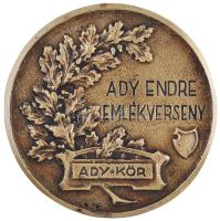 "Ady Endre emlékverseny - Ady-kör" sakkverseny Br emlékérem (109mm) T:2-