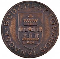 Csontos László (1925-2013) 1970. "Budapest Főváros Tanácsa" Br emlékérem (72mm) T:2,2-