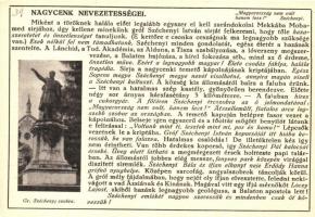 Nagycenk, nevezetességek, Gr. Széchenyi szobra;  kiadja Farkasfalvi Kornél (EK)