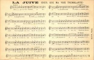 La Juive (Dieu, que ma voix tremblante) / opera sheet music, Judaica