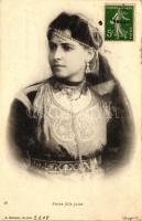 Jeune fille Juive / young jewish girl, Algeria, Judaica
