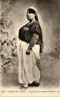 Femme Juive en costume dinterieur / jewish woman, Morocco; Judaica