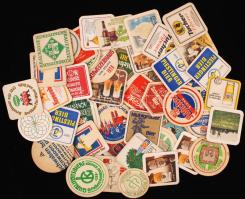 Több száz érdekes, nagyrészt külföldi (cseh, német, osztrák, francia, holland, stb.) söralátét, különféle méretben /  Interesting foreign beer mats from the Czech Republic, Germany, Austria, France, the Netherlands, etc., in various sizes, about a few hundred pieces