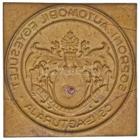1927. "Soproni Automobil Egyesület Csillagtúrája 1927." aranyozott, zománcozott Cu plakett...