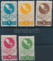 1936 Nagyvárad városi illetékbélyeg 1Lei, 2Lei, 5Lei, 10Lei, 20Lei