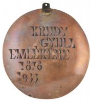 Kiss Nagy András (1930-1997) 1978. "Krúdy Gyula emlékére 1878-1933" Br emlékérem, utólag r...