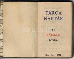 1943 Tárca-naptár 5x3 cm